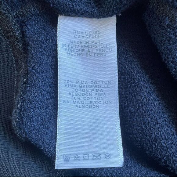 True Religion Dark Blue Leopard Print Pullover Sweater - Size: Medium - Picture 8 of 9